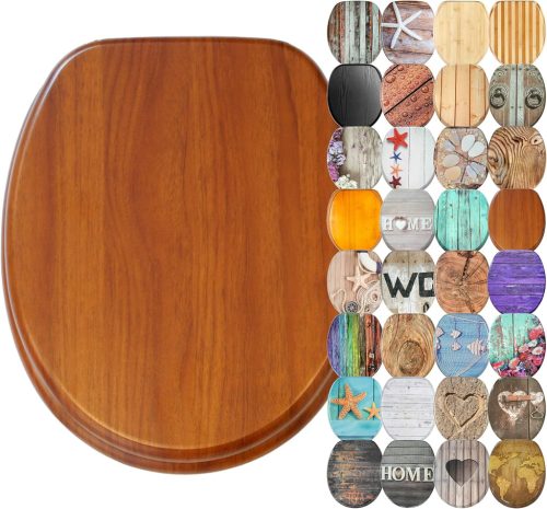 Sanilo Mahon Scaun WC cu funcție Soft Close - Capac toaletă dreptunghiular, stabil, de calitate, cu închidere lentă, 3 kg, cu material de montaj inclus.