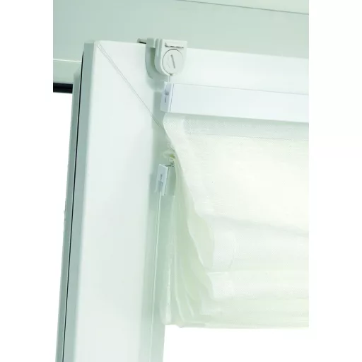 Gardinia EasyFix Fehér Roletta 80x140 cm Átlátszó Római Stílusú - 80W x 140H cm, White
