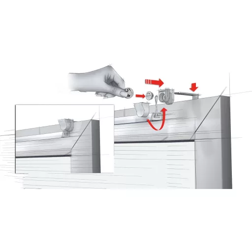 Gardinia EasyFix Fehér Roletta 80x140 cm Átlátszó Római Stílusú - 80W x 140H cm, White