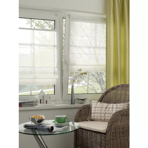 Gardinia EasyFix Fehér Roletta 80x140 cm Átlátszó Római Stílusú - 80W x 140H cm, White
