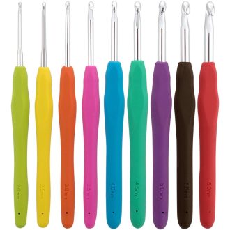   LIHAO Kötőtű és Horgolótű Szett Alumínium Többszínű Tárológéppel