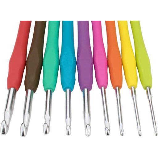 LIHAO Kötőtű és Horgolótű Szett Alumínium Többszínű Tárológéppel