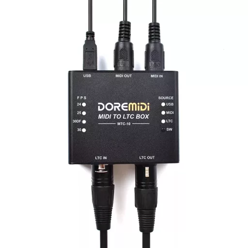 CUEPILOT MTC-10 MIDI LTC Konverter Box Időkód Szinkronizáláshoz