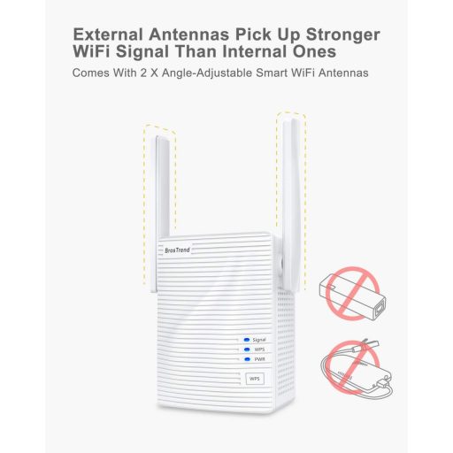 BrosTrend AC7 1200Mbps Ethernet-WiFi adaptér - Na bezdrôtové pripojenie káblových zariadení ako TV, tlačiareň, herná konzola, IP kamera atď.