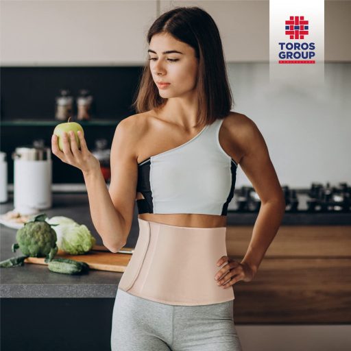 TOROS-GROUP Szülés Utáni Hasprés Rugalmas Pocakszalag 24cm Postpartum Binder