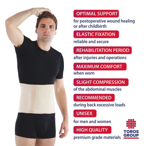 TOROS-GROUP Szülés Utáni Hasprés Rugalmas Pocakszalag 24cm Postpartum Binder