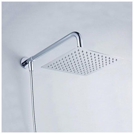 Hiendure 8 Colos Kerek Esőzuhany Fali Szerelésű Rozsdamentes Acél Krómozott Szett