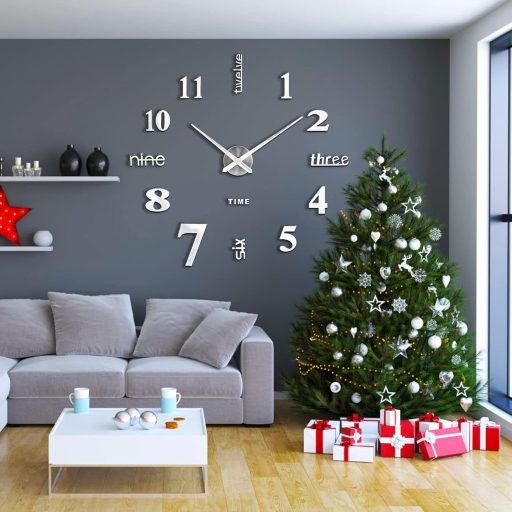 Set autocolant ceas de perete 3D SOLEDI, decorațiune DIY pentru casă și birou