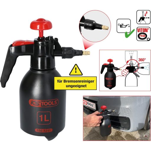 KS Tools 1 literes nyomásos permetezőpalack, profi minőség