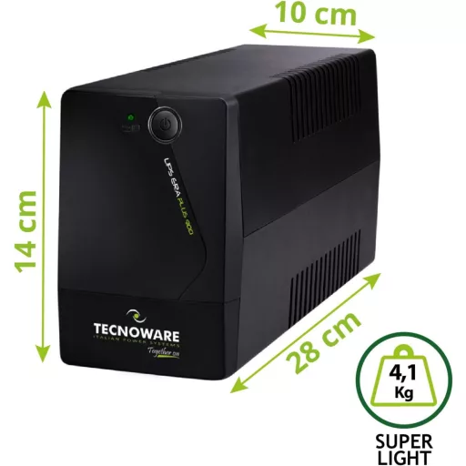Tecnoware FGCERAPL900 900VA szünetmentes tápegység UPS fekete kompakt