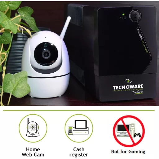 Tecnoware FGCERAPL900 900VA szünetmentes tápegység UPS fekete kompakt