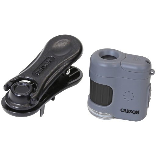 Carson MicroMini 20x LED mikroszkóp okostelefon adapterrel és UV fénnyel