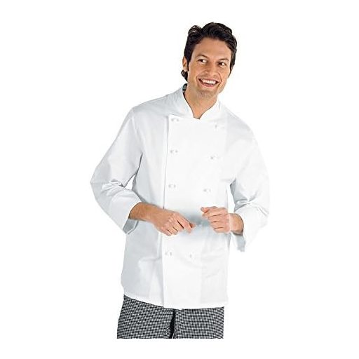 Isacco Enrica fehér férfi szakácskabát