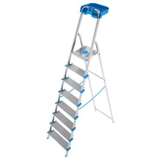   Scară din aluminiu cu 8 trepte Colombo New Scal Atlantic, albastră, 2,51 m, 150 kg
