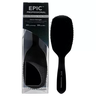   Perie de păr Wet Brush Epic Premium Neagră - Perie profesională pentru descurcarea părului, pentru femei, design ecologic, pieptănare fără noduri