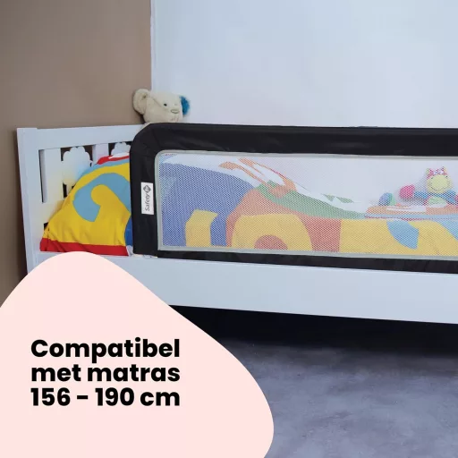 Safety 1st Hordozható Ágyneműtartó Sín, 18 hó-5 év, Utazáshoz, Automata Zár, Szürke