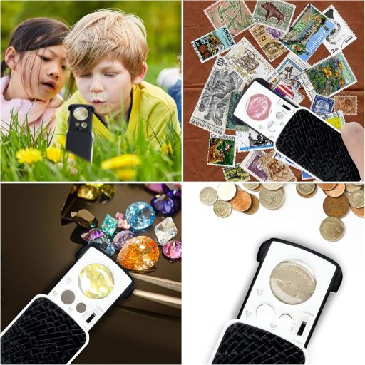 Vrecková výsuvná lupa Kurtzy s LED osvetlením, 30x 60x 90x zväčšením a UV svetlom