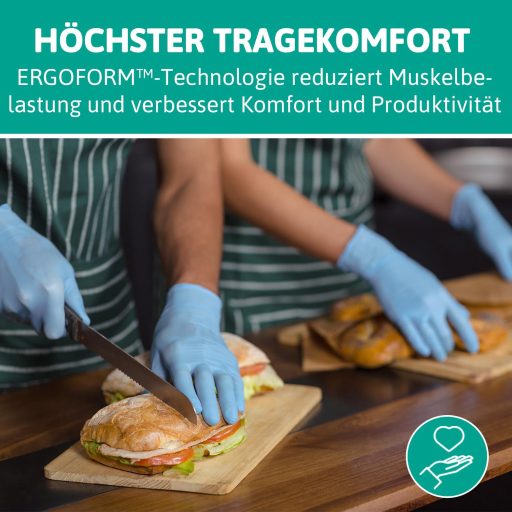 Jednorazové nitrilové rukavice Ansell VersaTouch 92-471, modré, veľkosť M, 100 ks, bez latexu