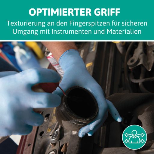 Jednorazové nitrilové rukavice Ansell VersaTouch 92-471, modré, veľkosť M, 100 ks, bez latexu