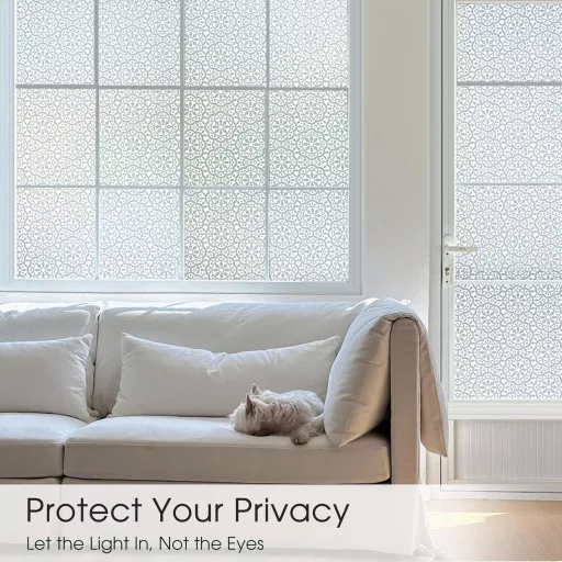 Lifetree Dekoratív Ablakfólia Statikus Ragasztás Nélkül 44x200cm Virágmintás