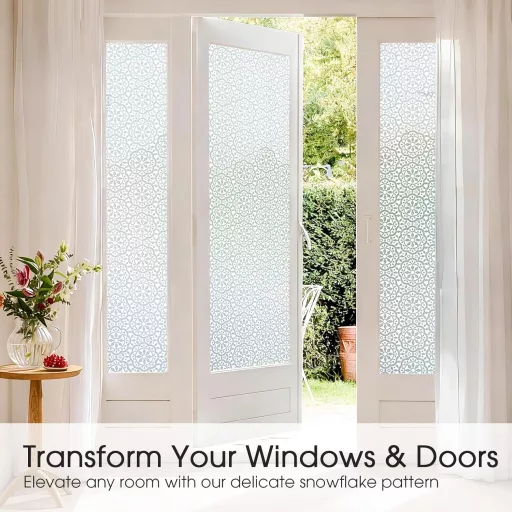 Lifetree Dekoratív Ablakfólia Statikus Ragasztás Nélkül 44x200cm Virágmintás