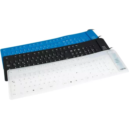 Tastatură flexibilă Logilink ID0019 pentru PC și Mac, layout german
