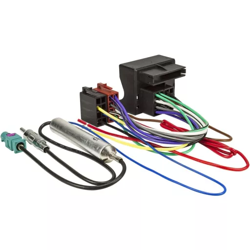 Adaptor cablu conector ISO radio auto Sound Way + antenă Fakra pentru Citroën C2 C3 C4 C5 C6 C8 Berlingo Jumpy