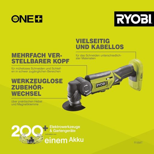RYOBI ONE+ R18MT-0 18V Akkus Multifunkciós Gép Szerszám Nélkül