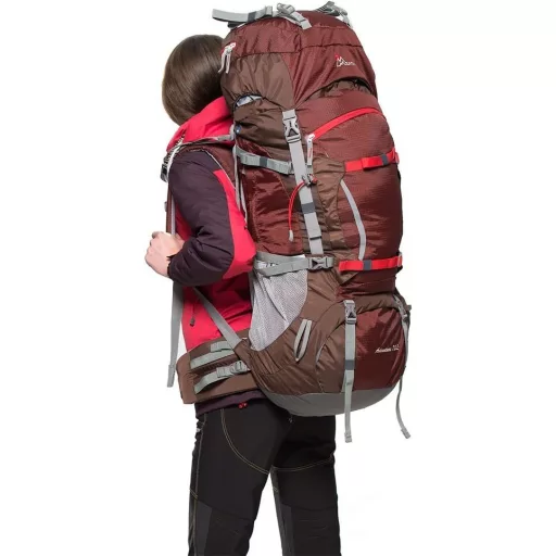 Rucsac trekking MOUNTAINTOP 70L cu husă de ploaie, pentru bărbați și femei, ideal pentru drumeții și camping.