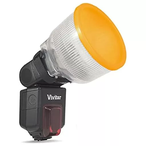 Fomito Univerzális Vakudiffúzor Szett - 3 Színű Borítással (Fehér, Ezüst, Narancs) Speedlite Vakukhoz, Tépőzáras Rögzítéssel