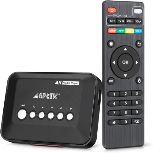 HDMI 4K prehrávač médií s podporou 14 TB HDD, s diaľkovým ovládaním