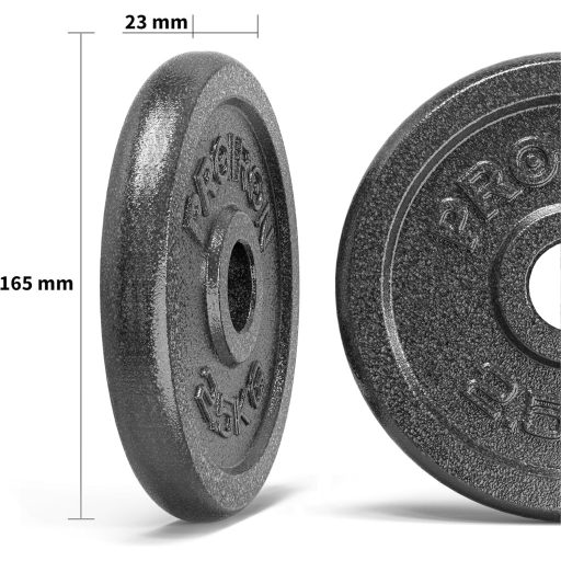Discuri de greutate PROIRON 25mm - 2.5kg x 4 pentru antrenament, femei și bărbați