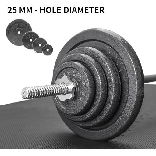 Discuri de greutate PROIRON 25mm - 2.5kg x 4 pentru antrenament, femei și bărbați