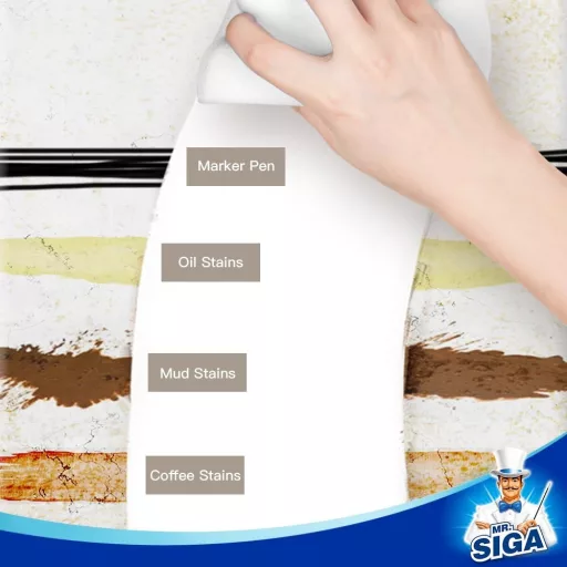 MR.SIGA Burete Magic Melaminic pentru Curățenie în Bucătărie și Gospodărie - Set 12 Bucăți Bureți de Curățat Albi pentru Murdărie Încăpățânată (12x6x3 cm)