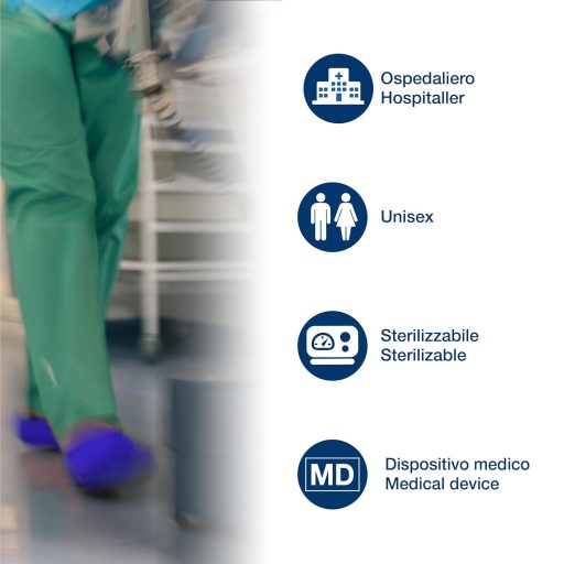 Papuci medicali profesionali GIMA, albi, mărimea 38-39, cu partea superioară ventilată