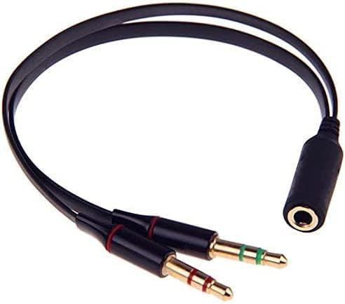 Cablu adaptor Y Smartera placat cu aur pentru căști cu microfon