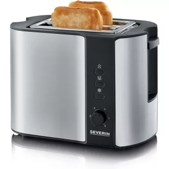   SEVERIN Automata Kenyérpirító 2 Rekeszes Rozsdamentes Acél Fekete 800W