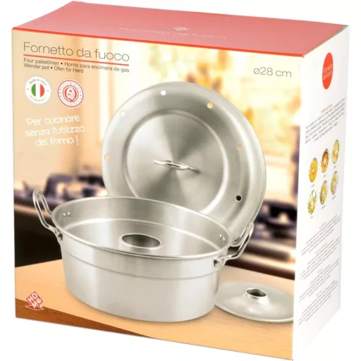 HOME Alumínium Gázüzemű Kemence 28cm Fedővel Konyhai Edény Többszínű