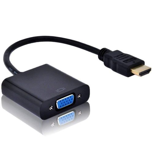 Adaptor / Cablu Convertor HDMI la VGA Negru - Resigilat
