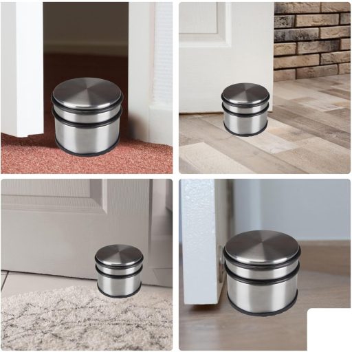 Perel rozsdamentes acél ajtótartó 9 cm átmérő 7,5 cm magas 1,1 kg