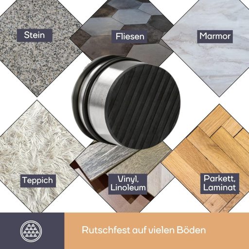 Perel rozsdamentes acél ajtótartó 9 cm átmérő 7,5 cm magas 1,1 kg