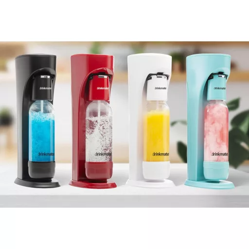 Drinkmate OmniFizz Szódagép - Bármilyen Italt Szénsavasít Hígítás Nélkül, 1L BPA-mentes Palackkal, Automatikus Működés, Fehér