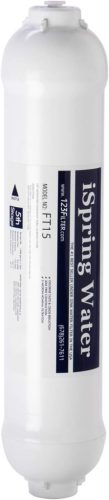 iSpring FT15 Filtru de Osmoză Inversă, Etapa 5, Post-filtru Inline cu Inserție Înlocuibilă, Alb, pentru Sistem de Purificare a Apei