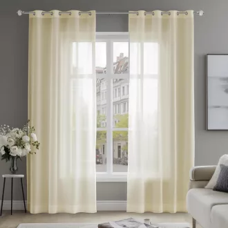   Deconovo Fényáteresztő Függöny Szett 2db 240x140cm Világos Bézs