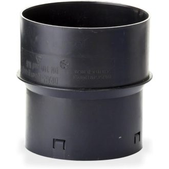   STABILO Sanitaer DN100-DN110 Átmeneti Idom - Fekete PP Műanyag Lefolyócső Csatlakozó KG-HT Csövekhez, 100mm, Vízelvezető Rendszerekhez