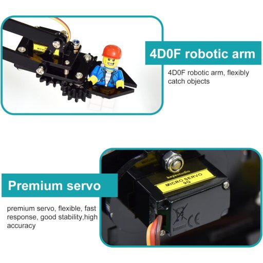 KEYESTUDIO 4 tengelyes robotkar szervomotorokkal Arduino programozható gyerekeknek