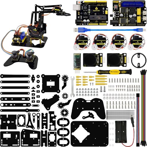 KEYESTUDIO 4 tengelyes robotkar szervomotorokkal Arduino programozható gyerekeknek