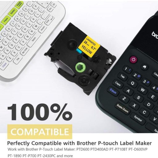 Címke Szalag 2db, Sárga-Fekete,  Kompatibilis Brother P-Touch TZe-641 Újracsomagolt termék