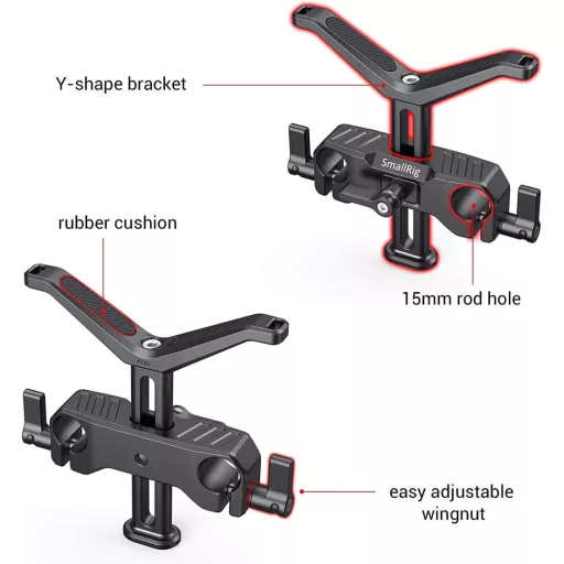 SmallRig 15mm Hosszú Lencsetartó 53,5mm Magasságállítható DSLR Kamera Vállpánt Rendszerhez