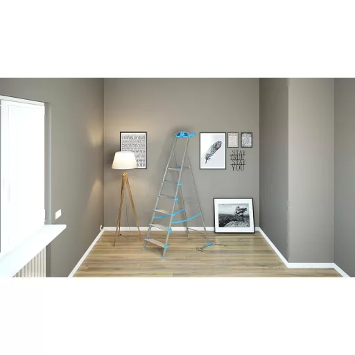 Colombo Newscal Atlantica 6 lépcsős alumínium létra 2,02m 150kg terhelhetőség